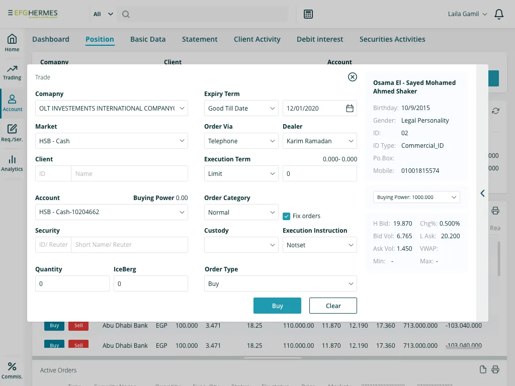 EFG 360 holdings detail